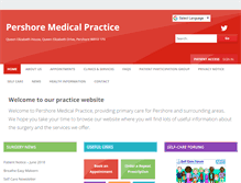 Tablet Screenshot of pershoremedicalpractice.co.uk